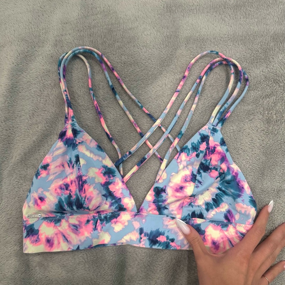 Like new Victoria Secret Pink Tie-Dye Strappy Bralette - Picture 6 of 9